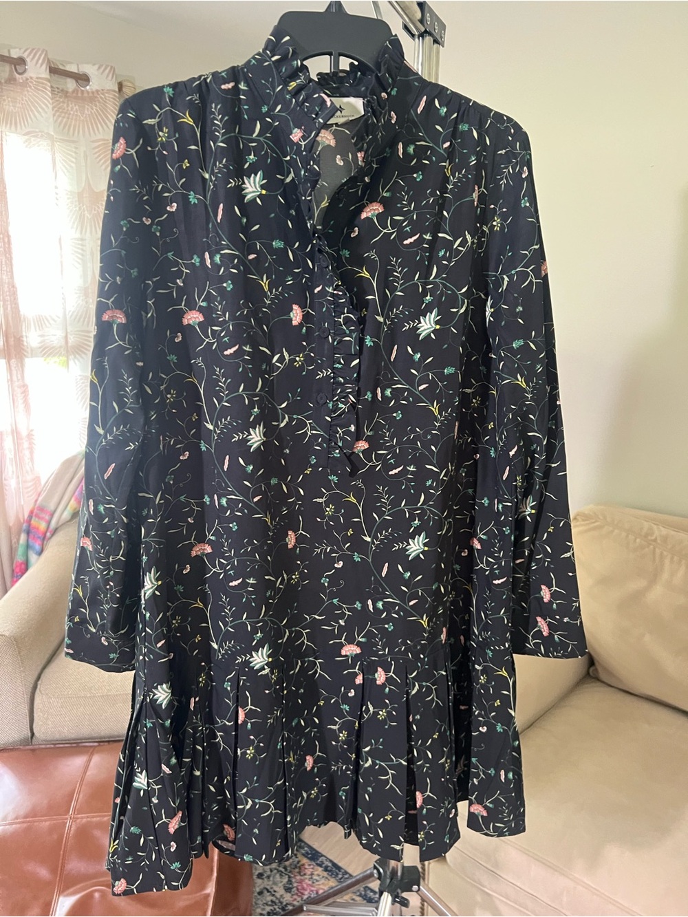 **Tuckernuck Floral Ruffle-Collar Dress | Size M** - Picture 6 of 9